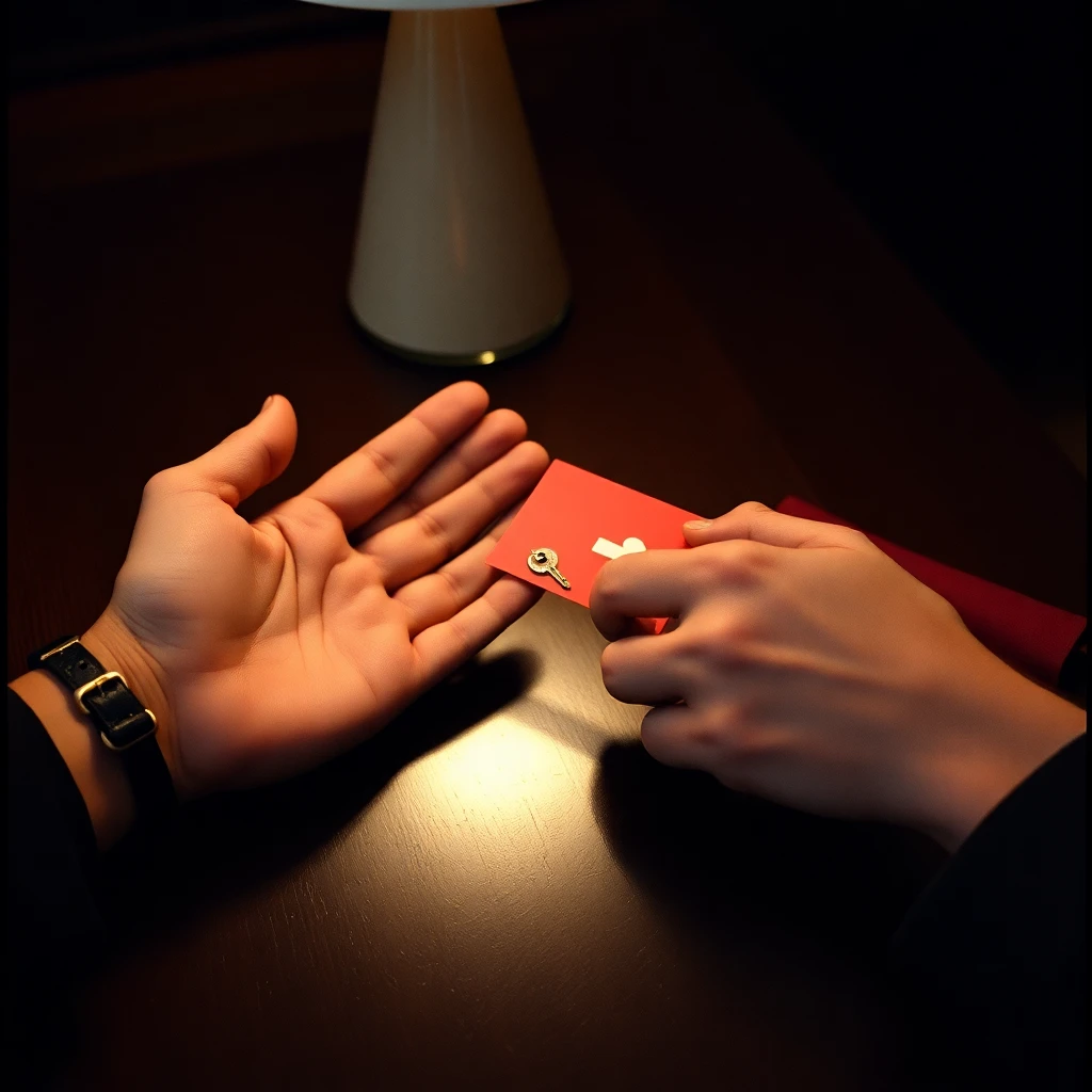 BDSM safety and consent — a key being placed into an open hand, symbolizing trust and negotiation